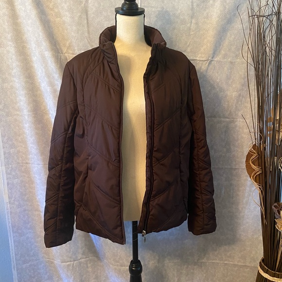 🧥Athletic Works Brown Woman’s Ski Jacket L - Picture 2 of 8